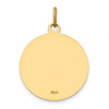 14k Polished and Satin Solid St John the Baptist Medal Round Pendant