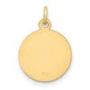14k Polished and Satin Solid Our Lady Of The Assumption Medal Round Charm