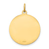 14k Polished and Satin Solid Infant of Prague Medal Round Charm