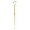 14K Polished Fleur de Lis Cross Pendant