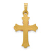 14k Two-tone Claddagh Cross Pendant