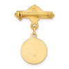 14k Polished and Satin Solid Our Lady of Guadalupe Medal Pin