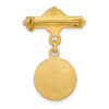 14k Polished and Satin Saint John the Baptist Medal Pin