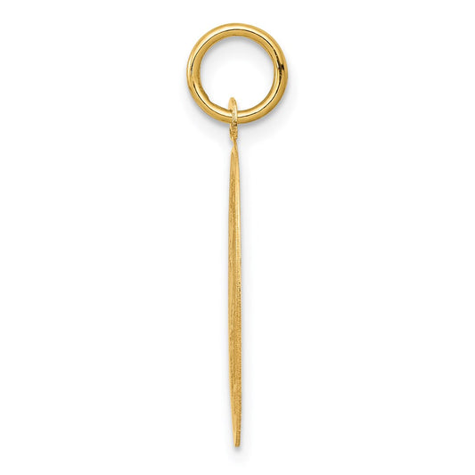 14k Polished and Satin Solid Saint Jude Thaddeus Round Disc Charm