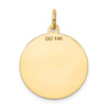 14k Polished and Satin Solid Saint Jude Thaddeus Round Disc Charm