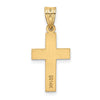 Gold Diamond Accent Flat Latin Cross Pendant