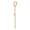Gold Diamond Accent Flat Latin Cross Pendant