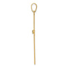 Gold Diamond Accent Flat Latin Cross Pendant
