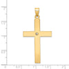 Gold Diamond Accent Flat Latin Cross Pendant