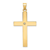 Gold Diamond Accent Flat Latin Cross Pendant