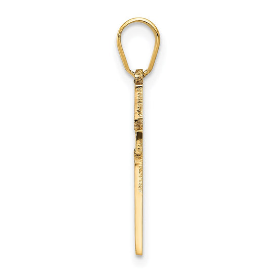 Gold Latin Cross Pendant