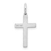 Gold Flat Sandblasted Latin Cross Pendant