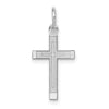 Gold Flat Sandblasted Latin Cross Pendant