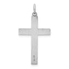 Gold Flat Sandblasted Latin Cross Pendant