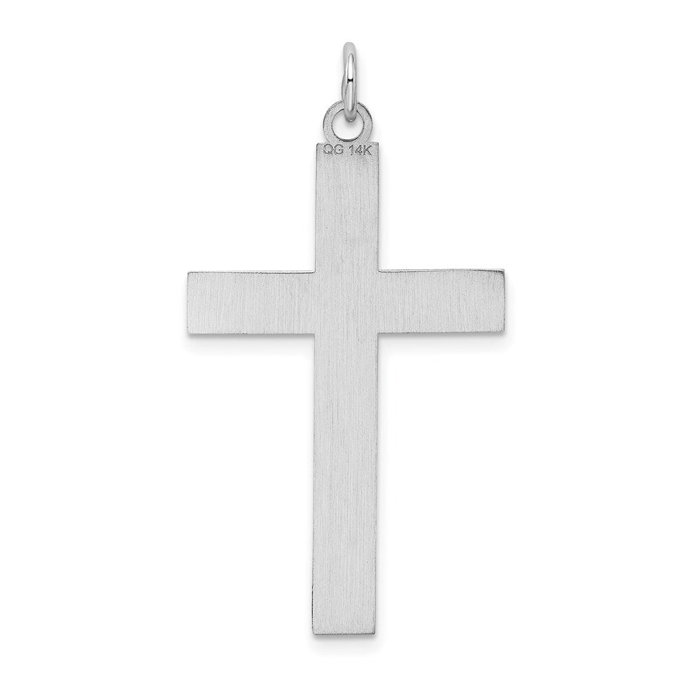 Gold Flat Sandblasted Latin Cross Pendant