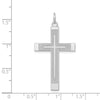 Gold Flat Sandblasted Latin Cross Pendant