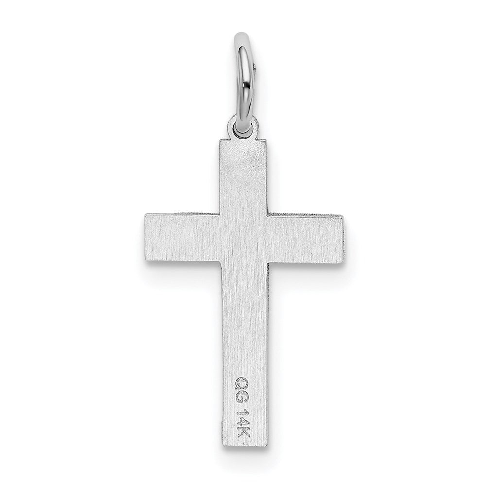 Gold Flat Laser Design Latin Cross Pendant
