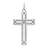 Gold Flat Laser Design Latin Cross Pendant