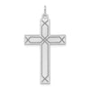 Gold Flat Laser Design Latin Cross Pendant