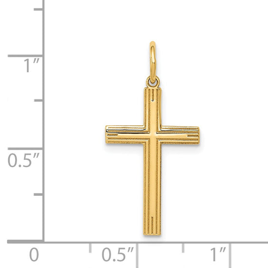 Gold Latin Cross Pendant