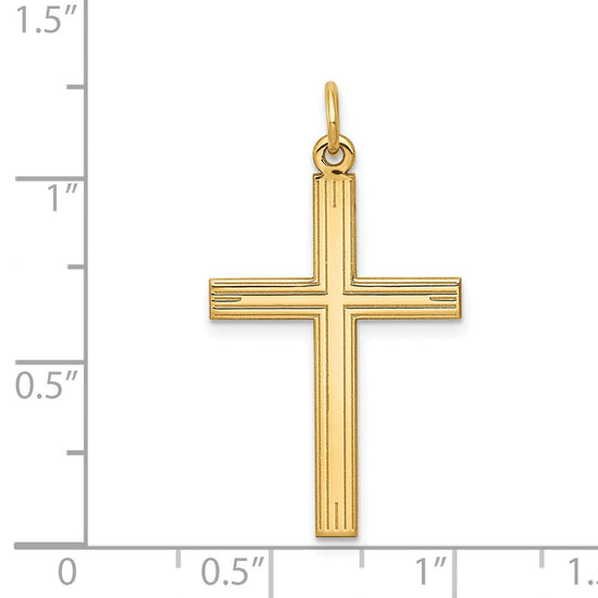 Gold Latin Cross Pendant