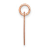 14k Rose Gold Plain .013 Gauge Engraveable Heart 15x14mm Disc Charm