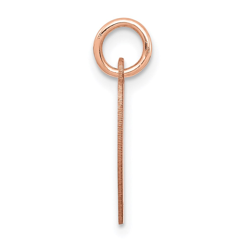 14k Rose Gold Plain .013 Gauge Engraveable Heart 15x14mm Disc Charm