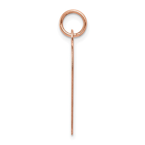 14k Rose Gold Plain .027 Gauge Engraveable Heart 24x21mm Disc Charm