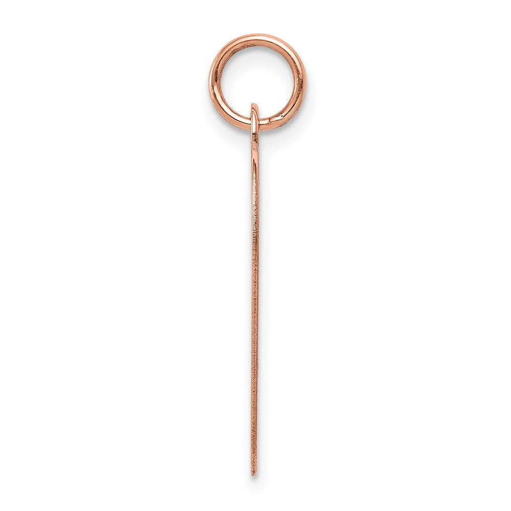 14k Rose Gold Plain .027 Gauge Engraveable Heart 24x21mm Disc Charm