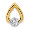 Gold Polished Diamond Slide Pendant Mountings