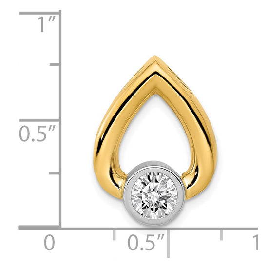 Gold Polished Diamond Slide Pendant Mountings