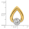 Gold Polished Diamond Slide Pendant Mountings