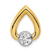 Gold Polished Diamond Slide Pendant Mountings