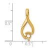 14k Holds 4mm Stone Fancy Slide Mounting Fits up to 2mm Regular/5mm Fancy or Reversible Omega