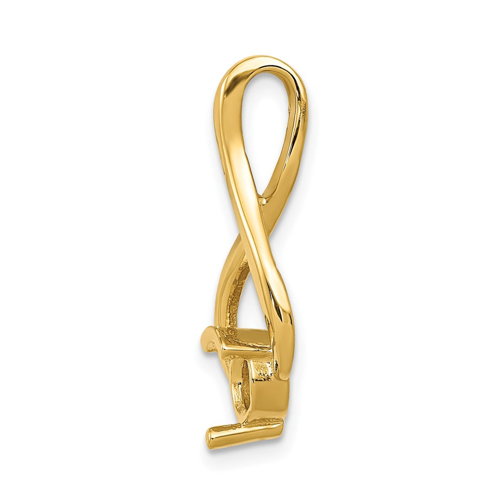 14k Holds 5mm Stone Fancy Slide Mounting Fits up to 2mm Regular/6mm Fancy or Reversible Omega