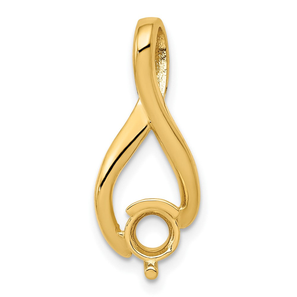 14k Holds 5mm Stone Fancy Slide Mounting Fits up to 2mm Regular/6mm Fancy or Reversible Omega