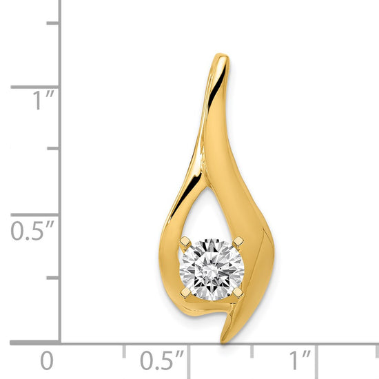 14k Fancy Peg-Set Diamond Slide Mounting Fits up to 4mm Regular/6mm Fancy or Reversible Omega