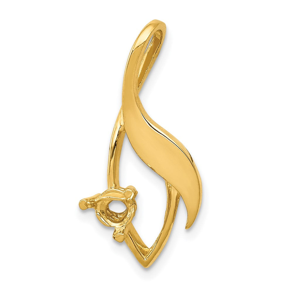 Gold Polished Diamond Slide Pendant Mountings