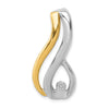 14k Two-tone Peg-Set Diamond Fancy Slide Mounting Fits up to 6mm Regular/8mm Fancy or Reversible Omega