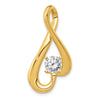 14k Fancy Peg-Set Diamond Slide Mounting Fits up to 6mm Regular/Fancy/Reversible Omega