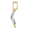 14k Two-tone Peg-Set Fancy Slide Mounting Fits up to 4mm Regular/6mm Fancy or Reversible Omega
