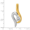 14k Two-tone Peg-Set Fancy Slide Mounting Fits up to 6mm Regular/8mm Fancy or Reversible Omega