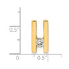 Gold Polished Diamond Slide Pendants