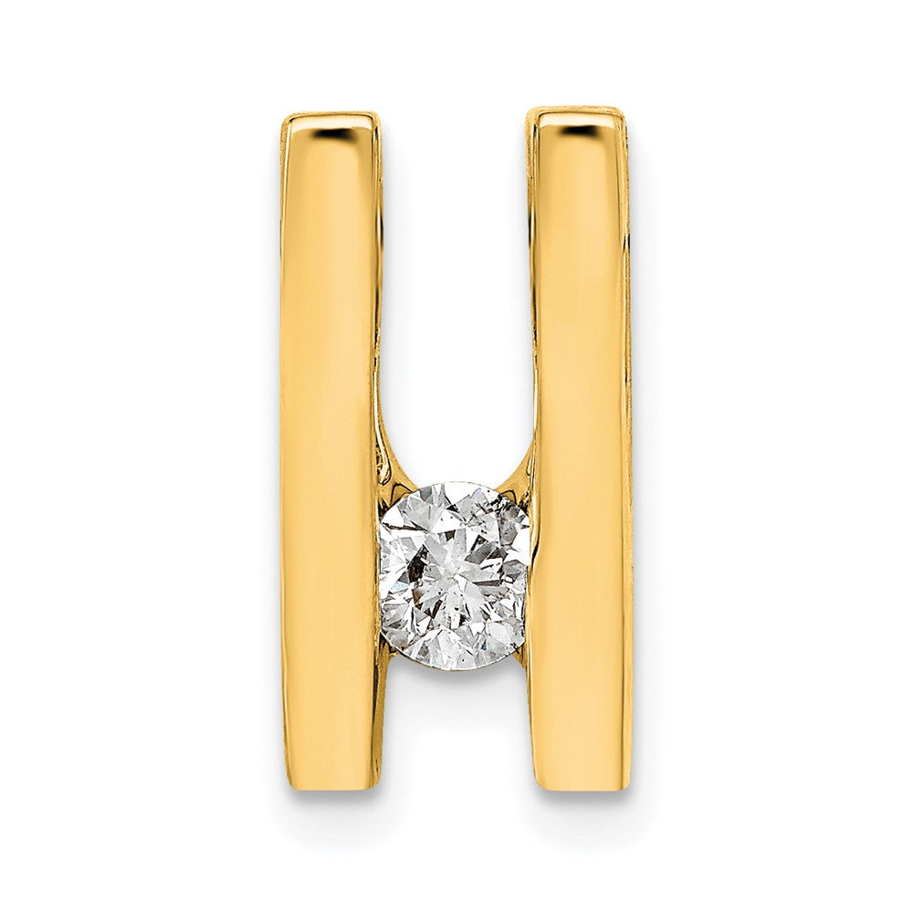 Gold Polished Diamond Slide Pendants