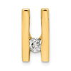 Gold Polished Diamond Slide Pendants