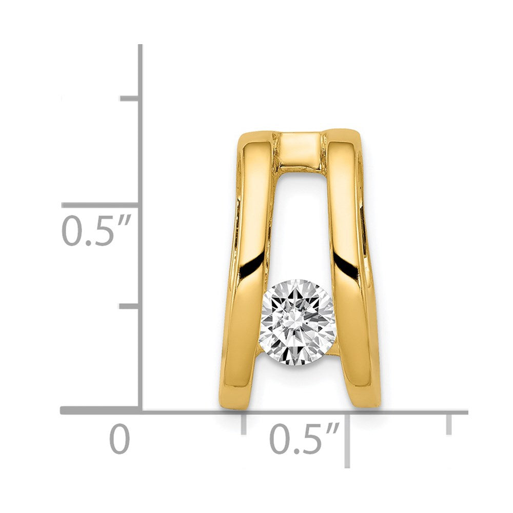 Gold Polished Diamond Slide Pendants