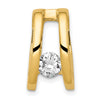Gold Polished Diamond Slide Pendants