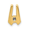 Gold Polished Diamond Slide Pendants