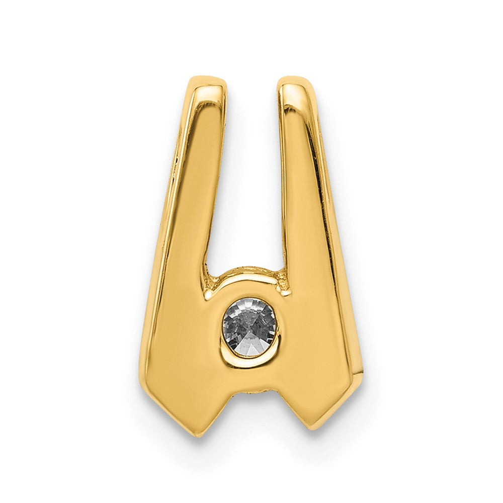 Gold Polished Diamond Slide Pendants