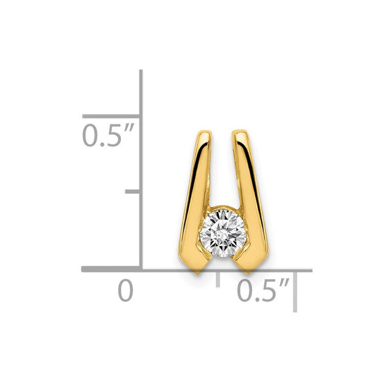 Gold Polished Diamond Slide Pendants